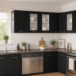 Elevate Your Kitchen Space with a Black Oak Cabinet