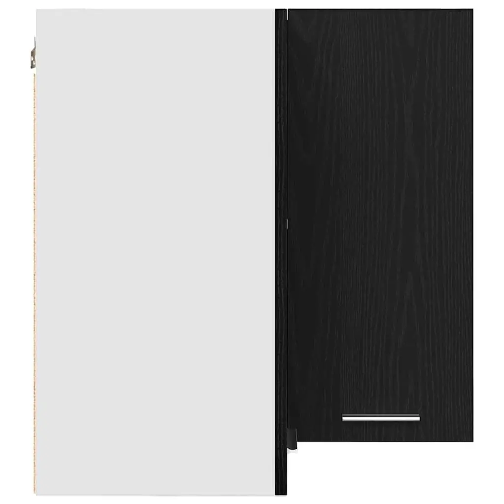 Hanging Kitchen Cabinet 57 x 57 x 60 cm Black Modern Storage Engineered Wood