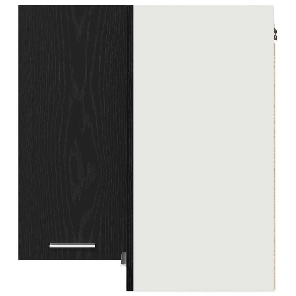 Hanging Kitchen Cabinet 57 x 57 x 60 cm Black Modern Storage Engineered Wood
