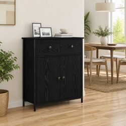 Versatile Black Storage Cabinet for Your Living Area