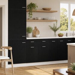 Elevate Your Kitchen with Black Oak Hanging Cabinet