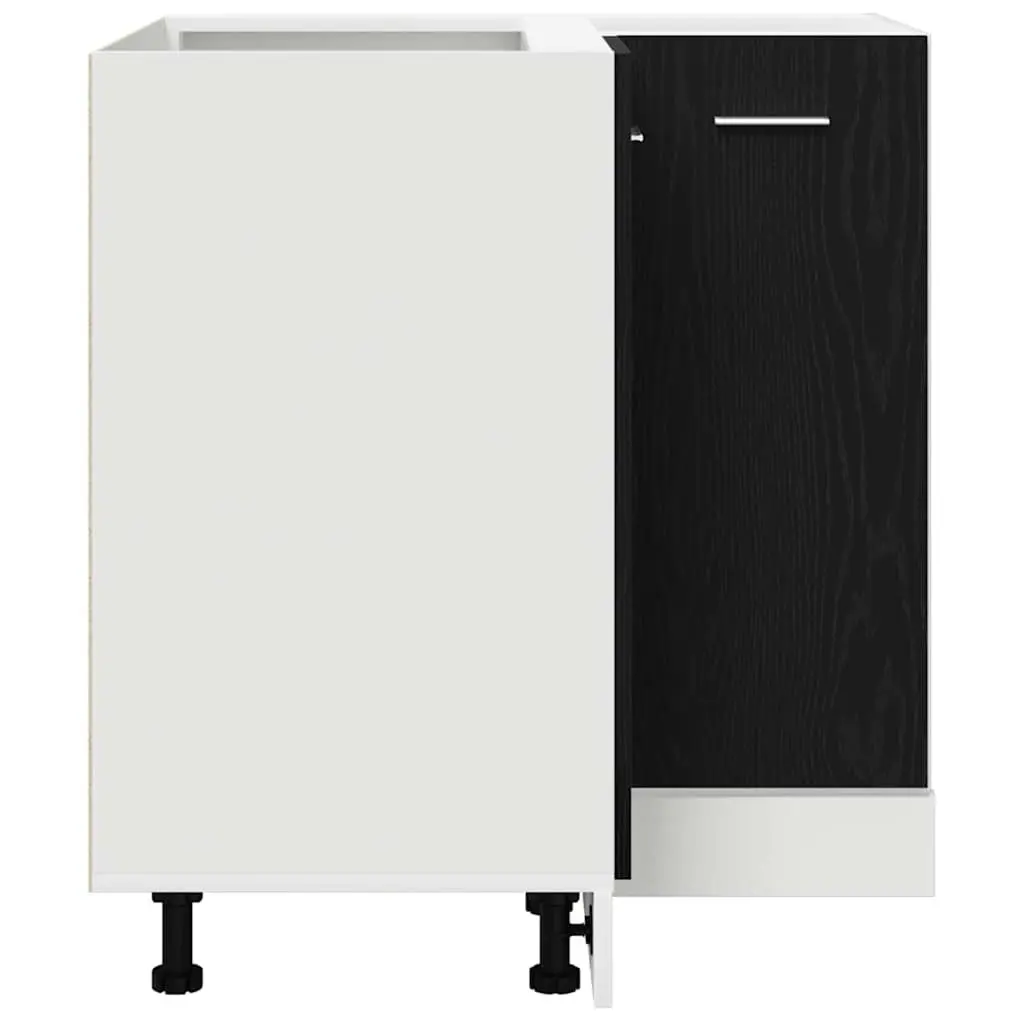 Hanging Kitchen Cabinet 75.5 x 75.5 x 80.5cm Black Oak Modern Storage