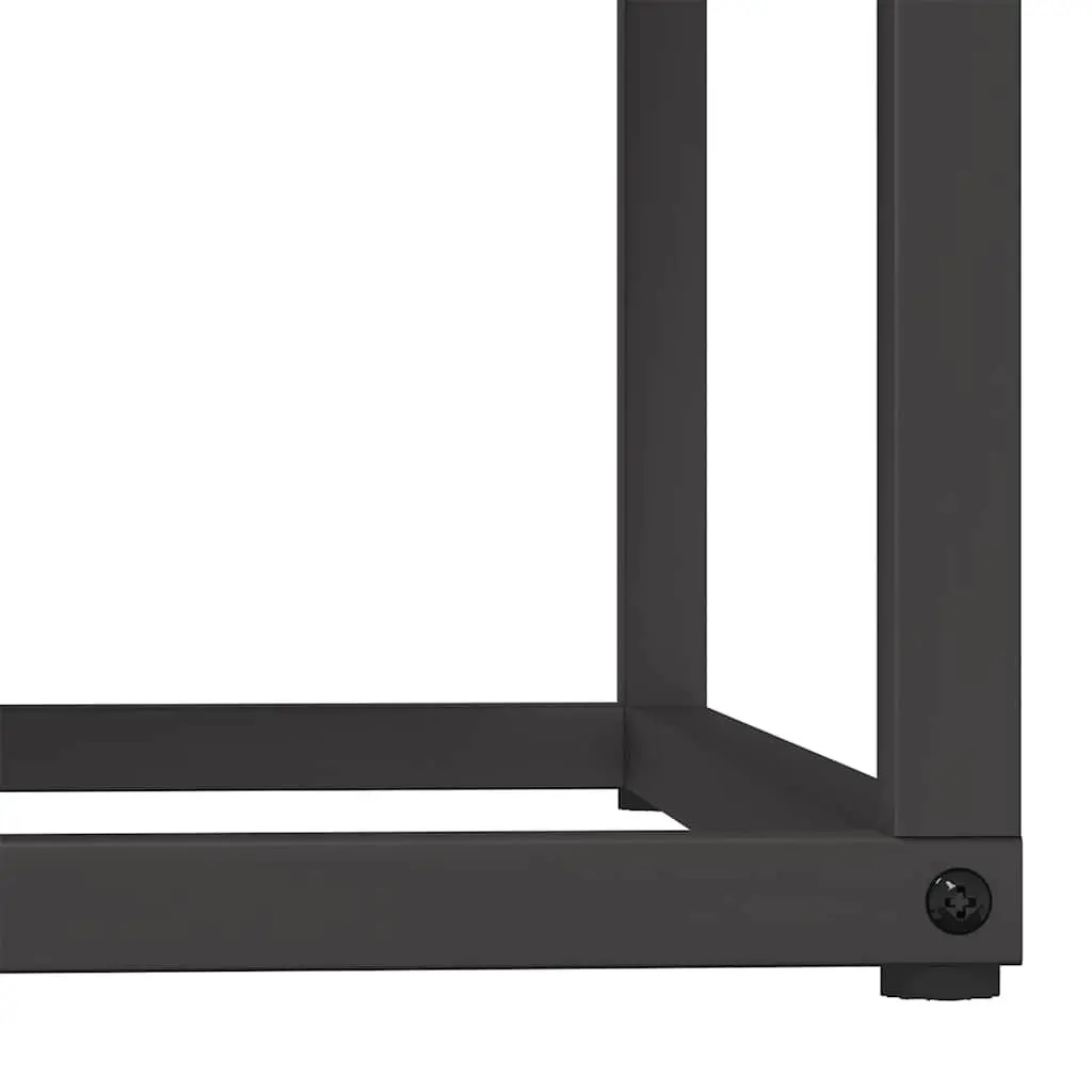 Firewood Rack Black Log Storage Holder Cold-rolled Steel Large Capacity Wood