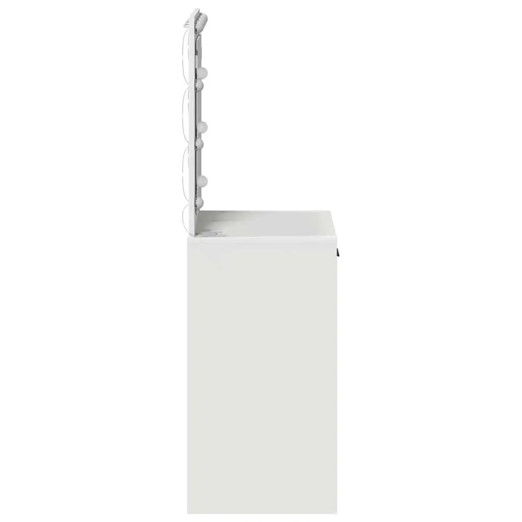 Dressing Table White Bedroom Vanity Unit with Mirror and LED Lights Storage Drawers