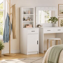 Modern Highboard Cabinet in White for Versatile Spaces