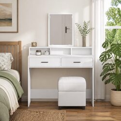 Elevate Your Bedroom with a Chic White Vanity Unit