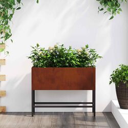 Stylish Burnt Orange Raised Garden Planter for Your Space