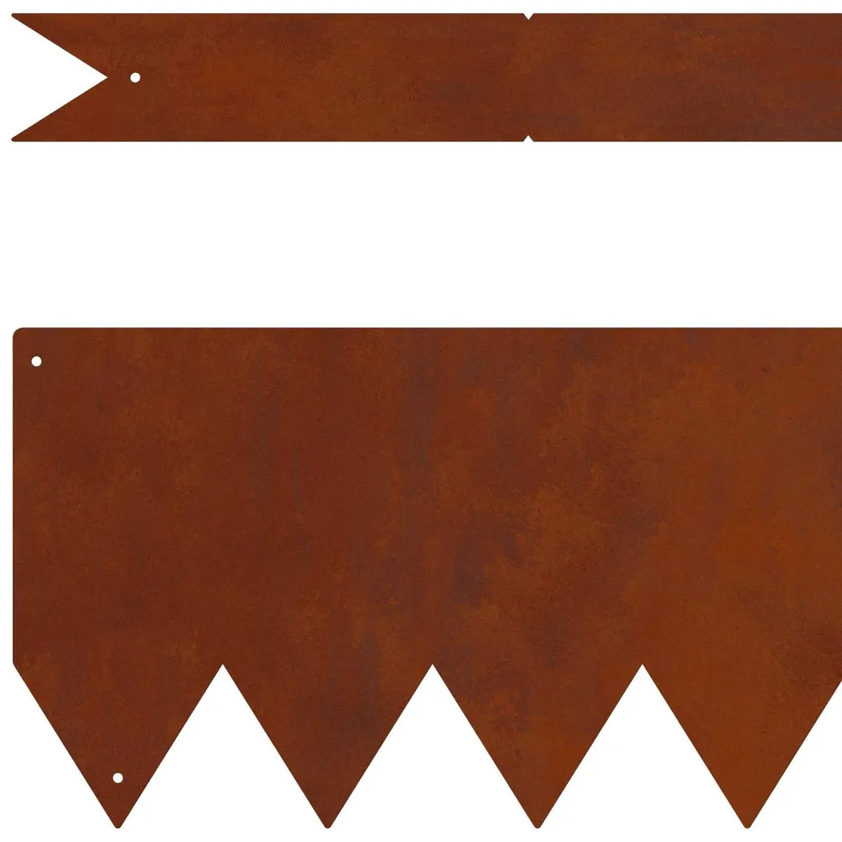 Garden Lawn Edging 100x20cm Weathering Steel Brown Rusty Border 10 Pieces