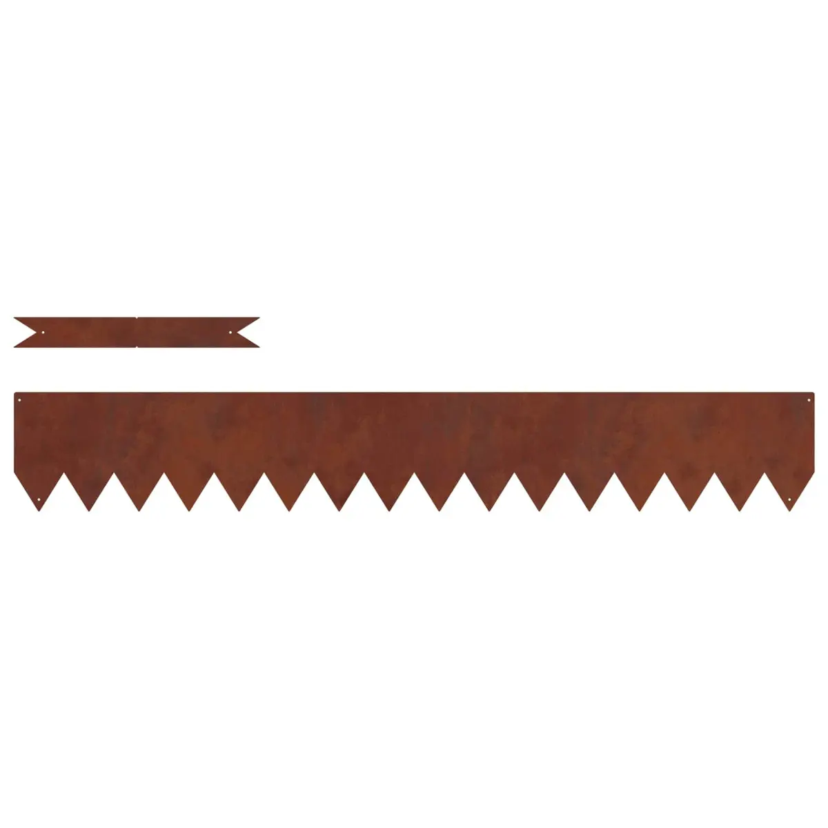 Garden Lawn Edging 20 Pieces Weathering Steel Rusty Brown Border Landscape