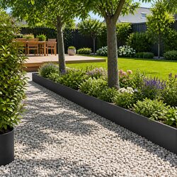 Enhance Your Garden with 20-Piece Black Steel Lawn Edging