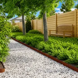 Garden Lawn Edging 10 pcs 100cm Weathering Steel Brown Rusty Border Landscape