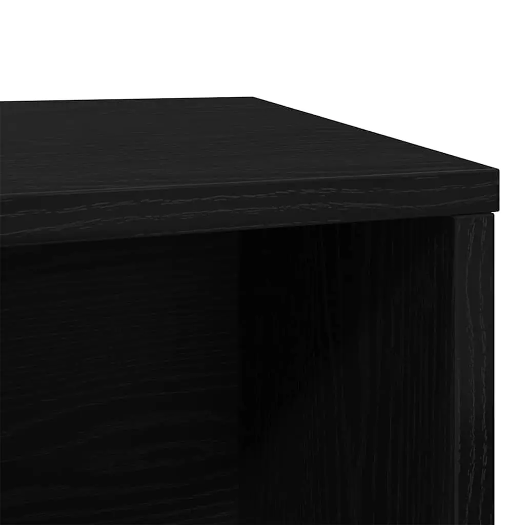 Cat Litter Box Enclosure Furniture Hidden Design Black Oak 60x40x40cm Cabinet