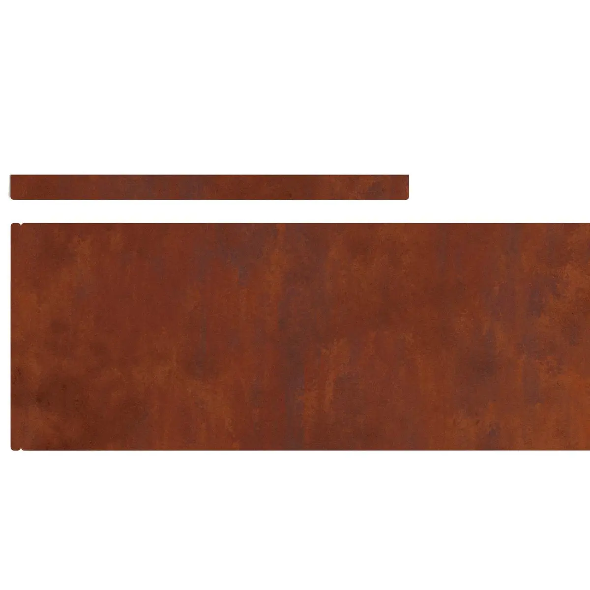 Garden Lawn Edging 4 Pieces Weathering Steel Border Brown Outdoor