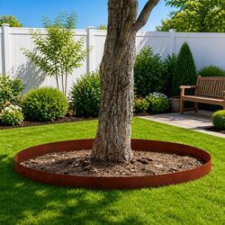 Set of 4 Modern Lawn Edging - 450cm Steel Border