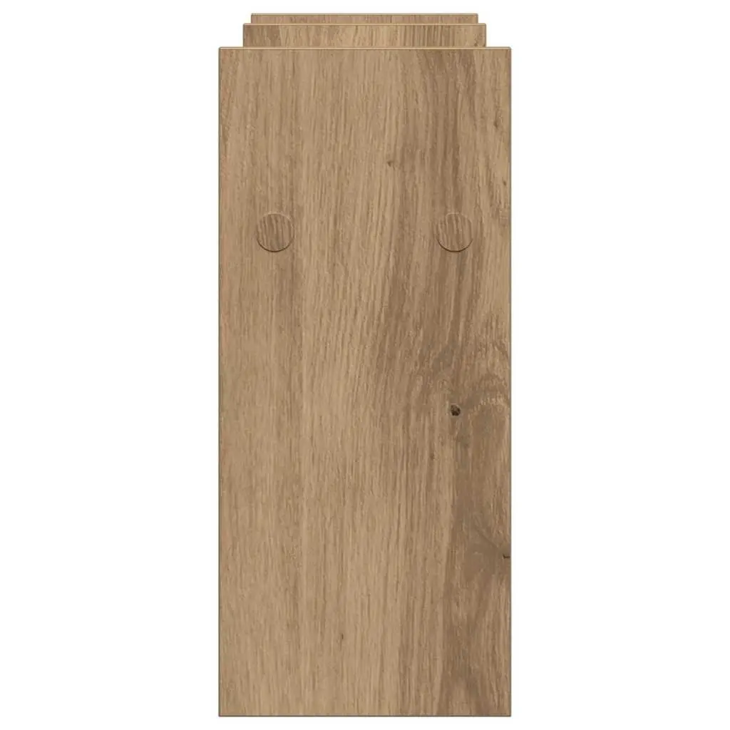 Engineered Wood Desk Organiser Compact Size Multiple Compartments Brown Office Storage