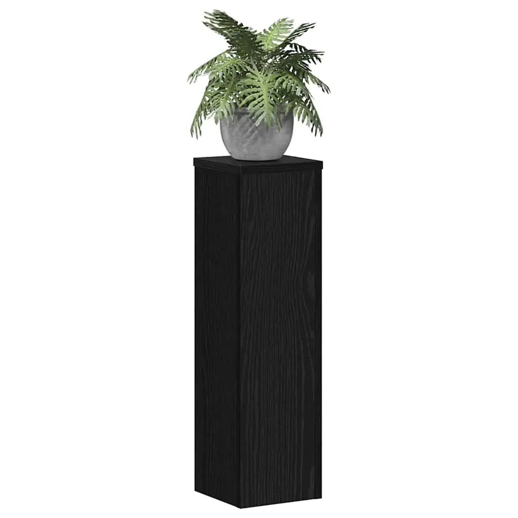 Plant Stand 2 Pieces 17x17x60cm Black Modern Display Indoor Outdoor Garden