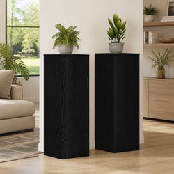 Enhance Your Space with Black Oak Plant Stand 33x33x100cm