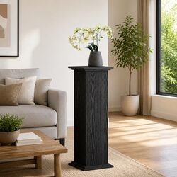 Indoor Outdoor Black Oak Display Stand with Storage