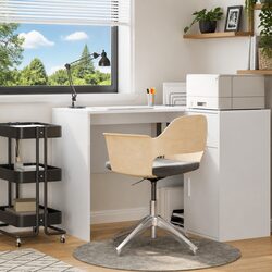 Stylish White Office Desk for a Productive Home Workspace 102x50x75cm