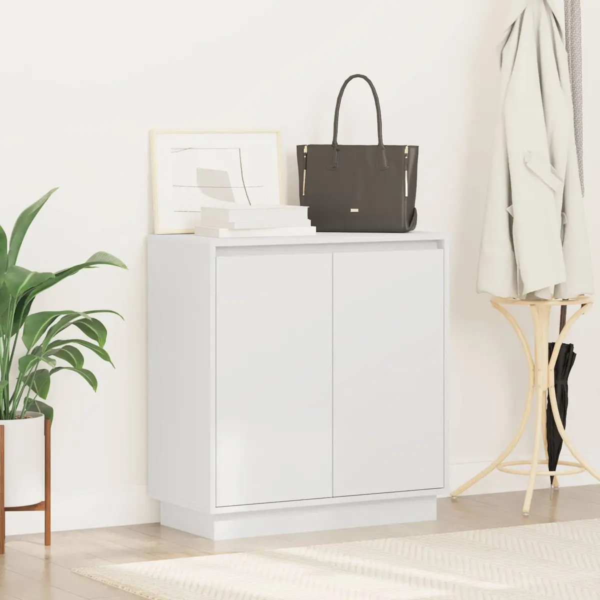 LED Sideboard Storage Cabinet 71x34.5x75cm Engineered Wood RGB Lighting