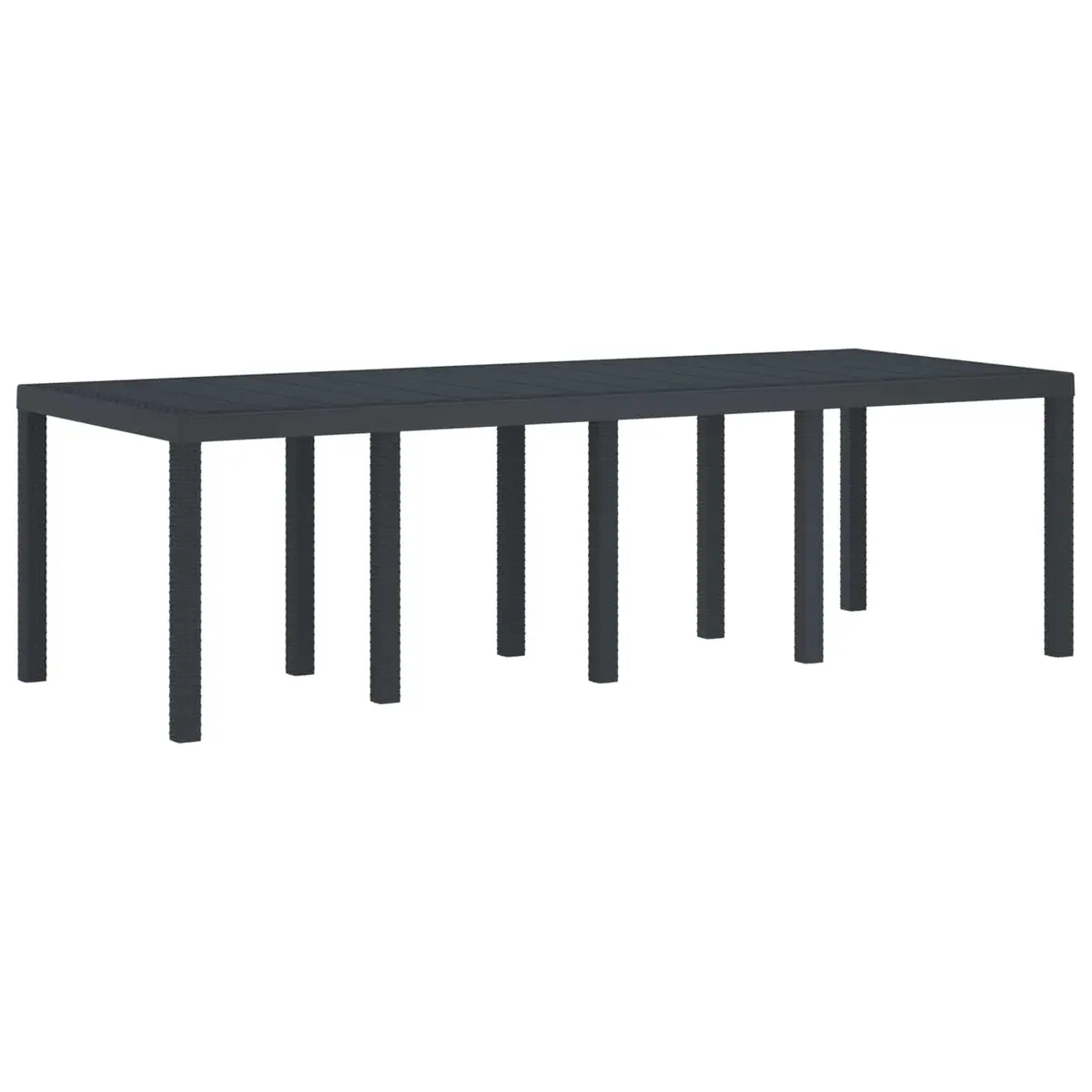 Garden Dining Table 250 x 100 x 73 cm Rectangular Poly Rattan Outdoor Furniture