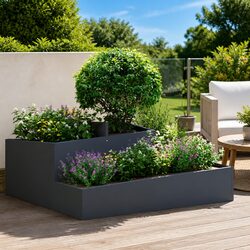 Enhance Your Outdoor Space with a Large Anthracite Planter 100x100x50cm