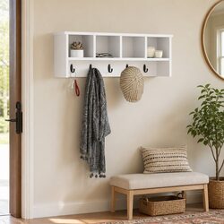 Transform Your Entryway with a White Wall-Mounted Coat Rack