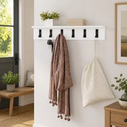 Space-Saving Wall Coat Rack for a Stylish Entryway