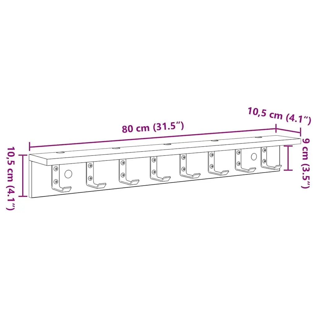 Wall-Mounted Coat Rack Organizer White Hallway Storage Hooks Shelves Modern