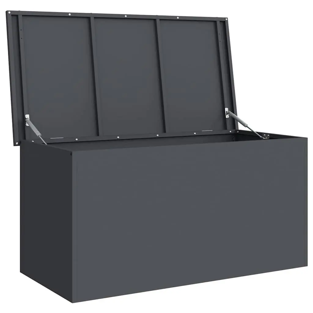 Garden Storage Box Steel 100x50.5x50cm Gas Lift Lid Weather Resistant Anthracite