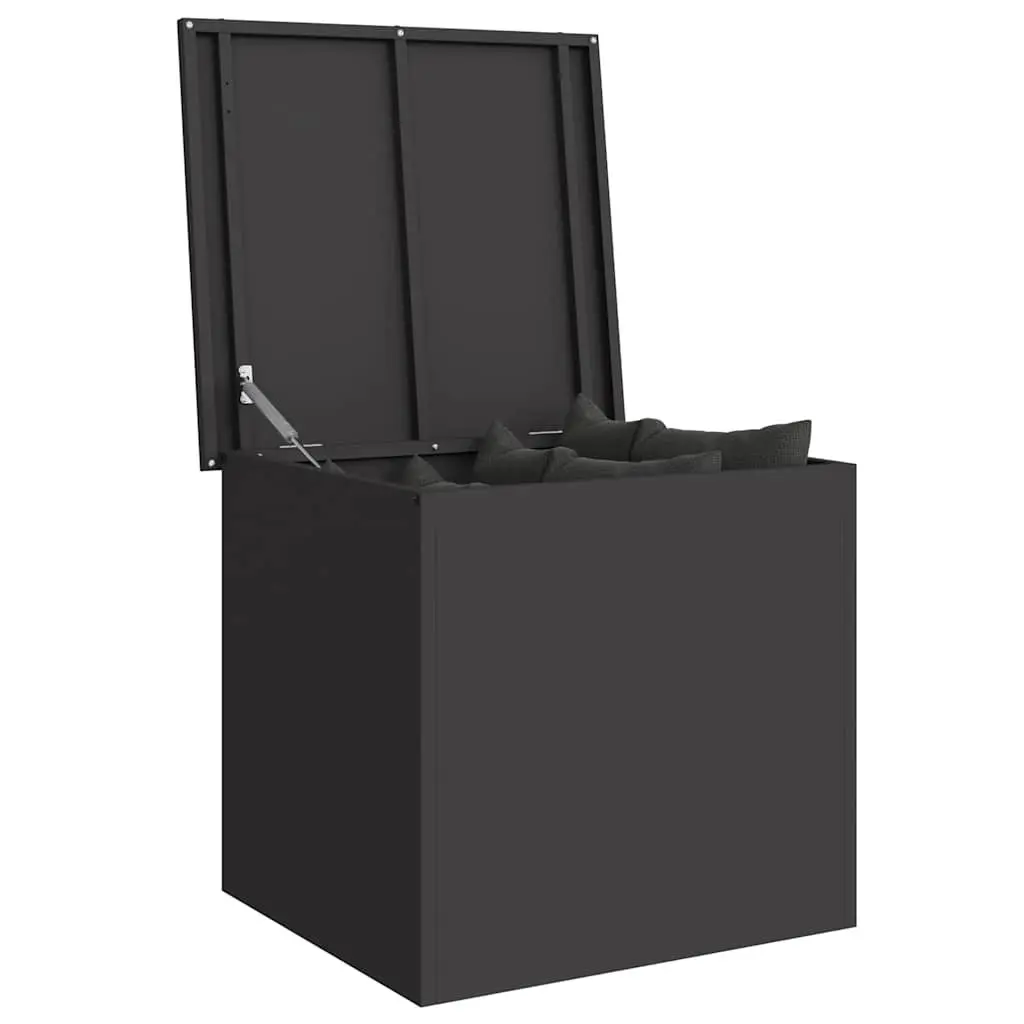 Garden Storage Cushion Box 55x50x50 cm Weather Resistant Galvanised Steel Industrial Style