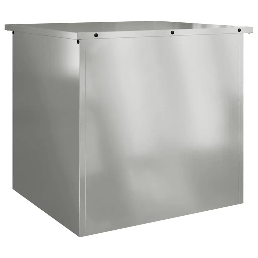 Garden Storage Box Steel Weatherproof Container 55x50.5x50cm Gas Lift Lid
