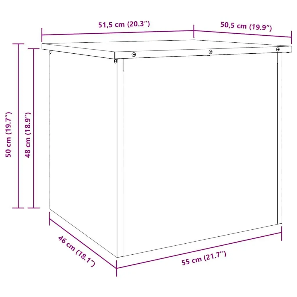 Garden Storage Box Steel Weatherproof Container 55x50.5x50cm Gas Lift Lid