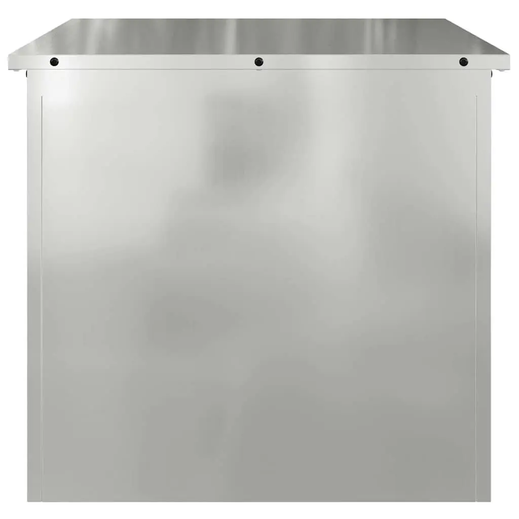 Garden Storage Box Steel Weatherproof Container 55x50.5x50cm Gas Lift Lid
