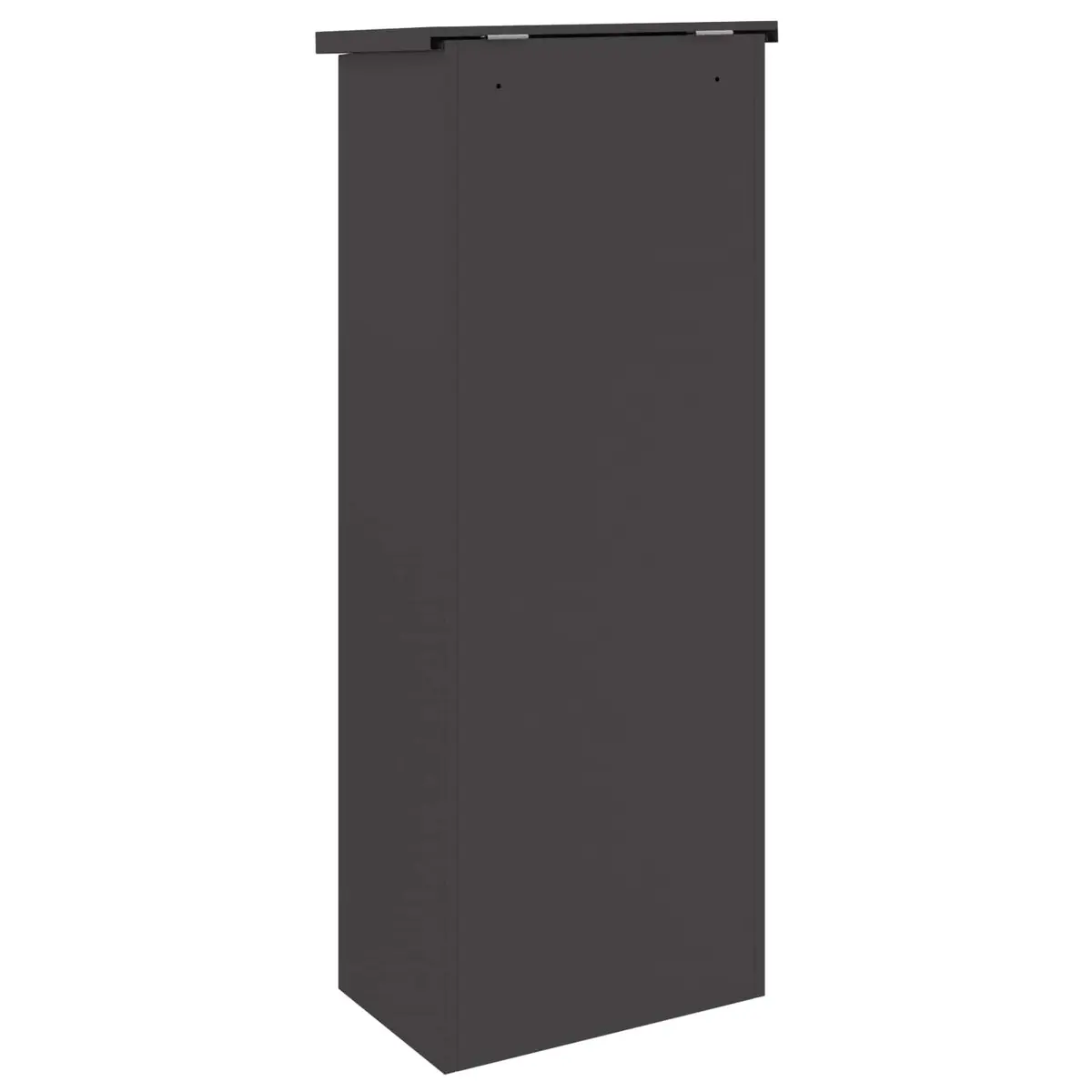 Parcel Drop Box Black Steel Outdoor Storage Secure Hinged Doors