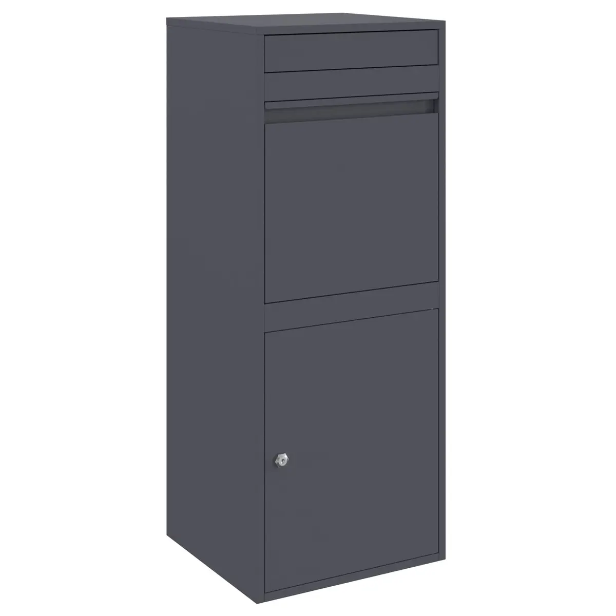 Parcel Drop Box Steel Outdoor Garden Mailbox Secure Anthracite