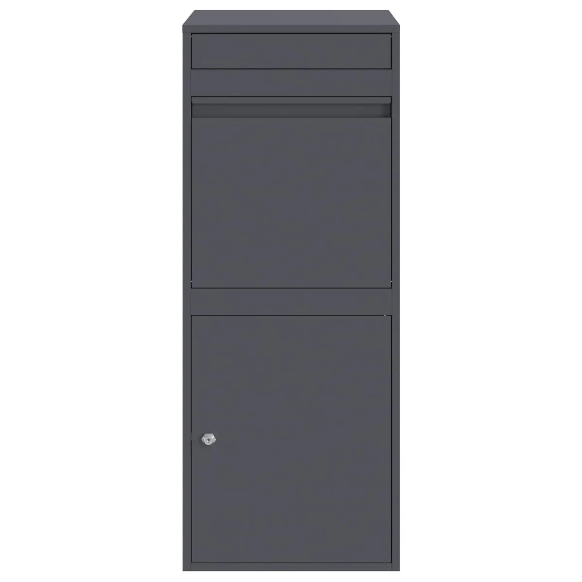 Parcel Drop Box Steel Outdoor Garden Mailbox Secure Anthracite