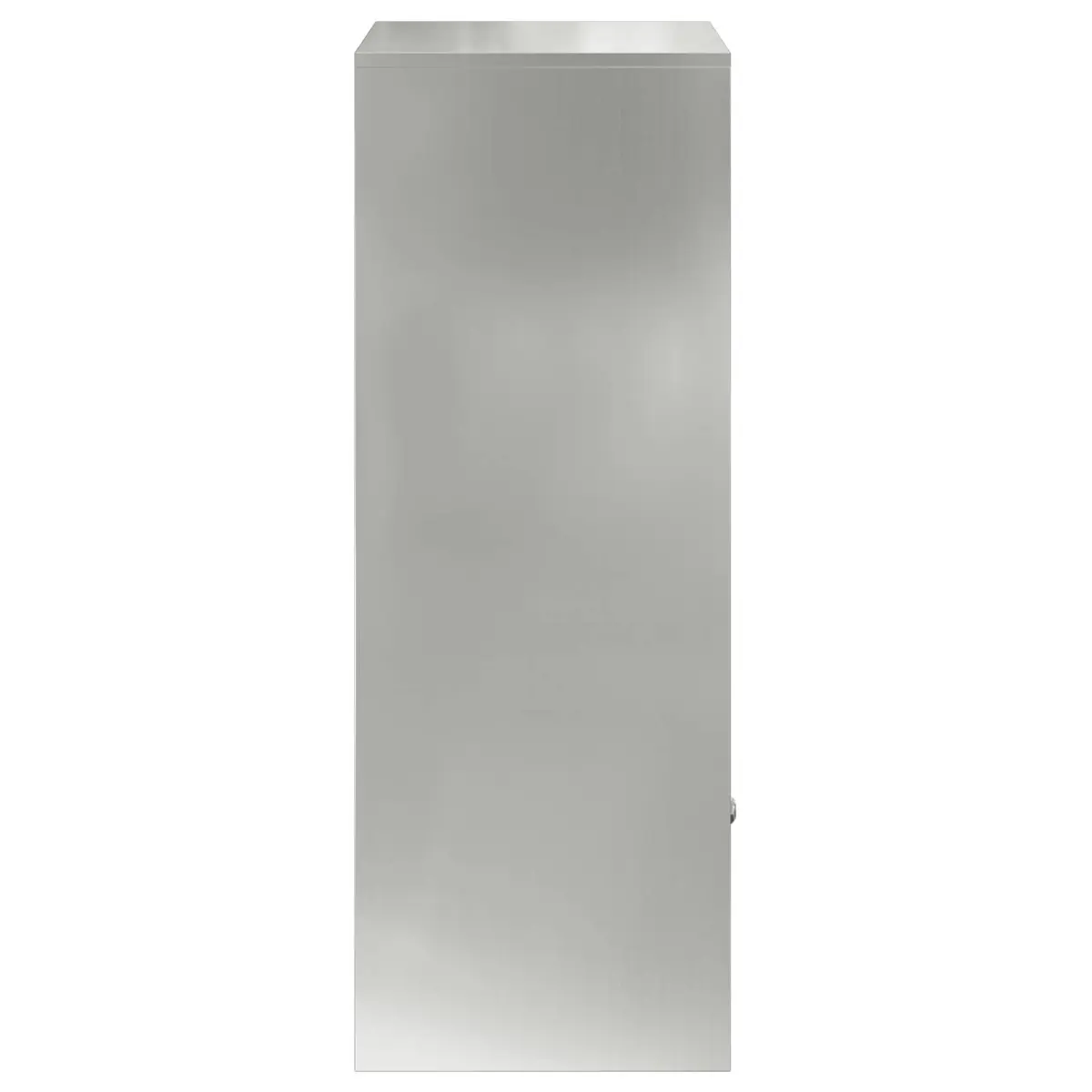 Outdoor Parcel Drop Box Silver Galvanised Steel Deadbolt Lock Hinged Door