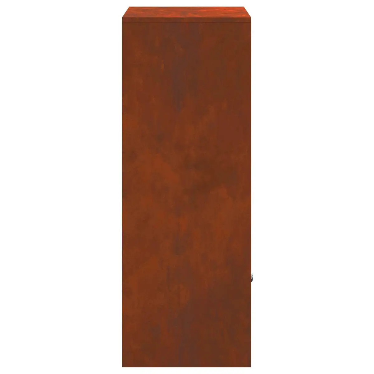 Outdoor Parcel Drop Box Brown Steel Weathering Secure Hinged Door with Deadbolt Lock