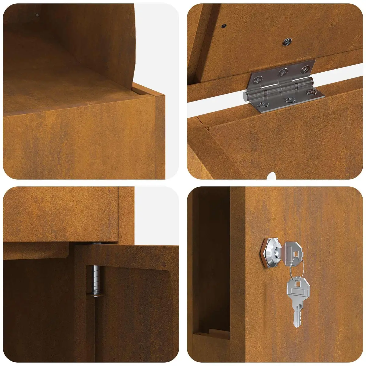 Parcel Drop Box Outdoor Steel Weatherproof 47.5x38x59cm