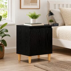 Elegant Black Oak Nightstand for Modern Bedrooms