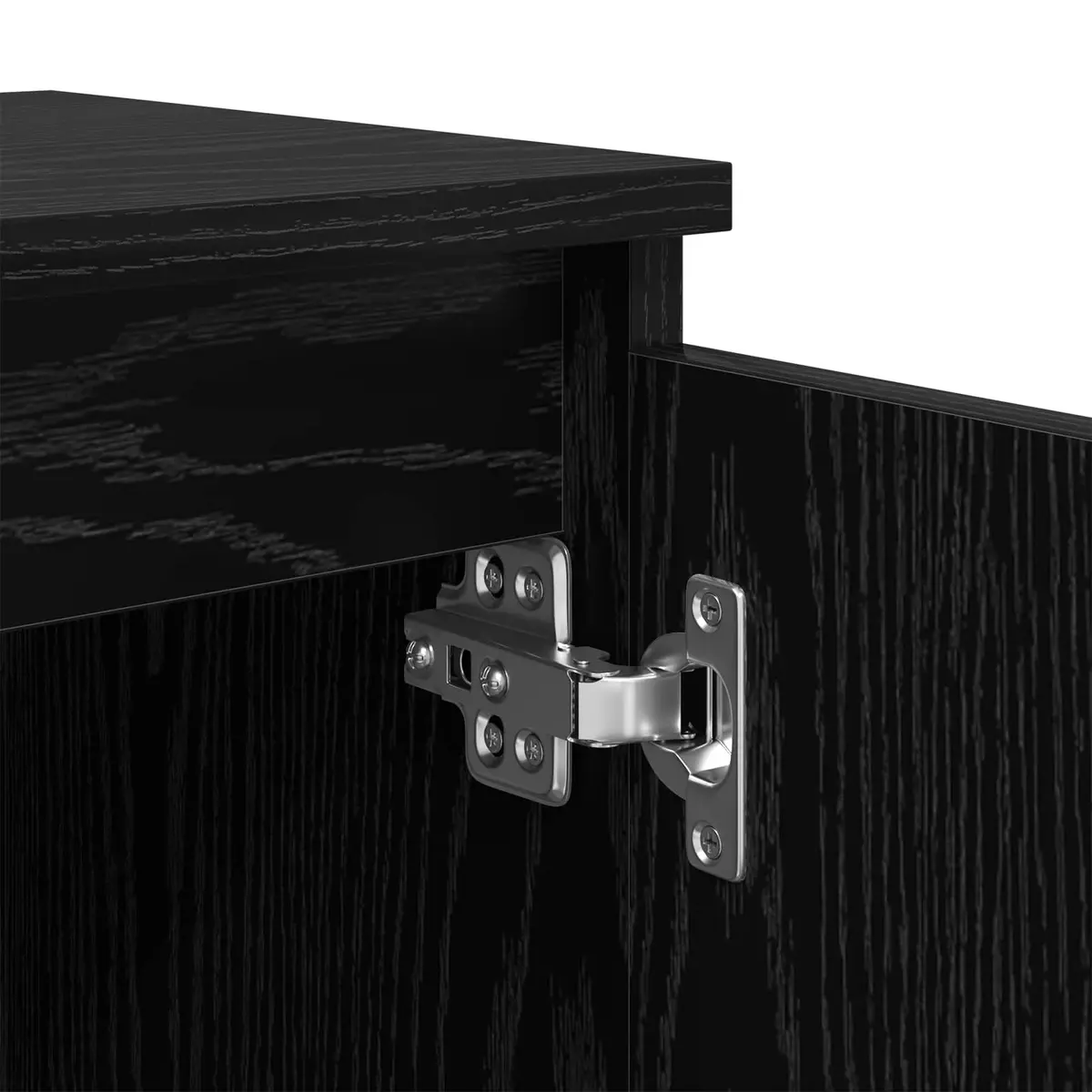 Bedside Cabinet 40 x 30 x 50 cm Black Oak Modern Engineered Wood Nightstand