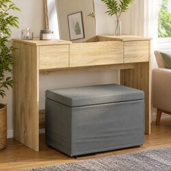 Grey Fabric Cushion Bar Stool for Elegant Spaces