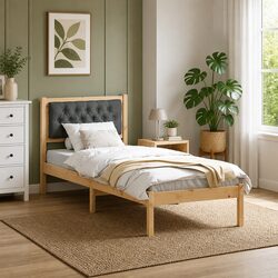 Contemporary Bed Frame with Headboard for Modern Spaces