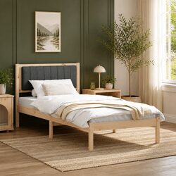 Enhance Your Bedroom with a Modern Bed Frame 90 x 190 cm Dark Grey