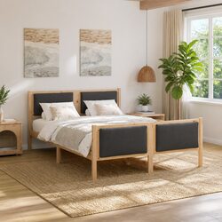 Modern Bed Frame with Upholstered Headboard for Your Space