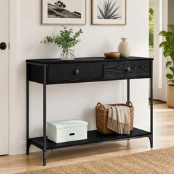 Enhance Your Space with a Stylish Black Oak Console Table