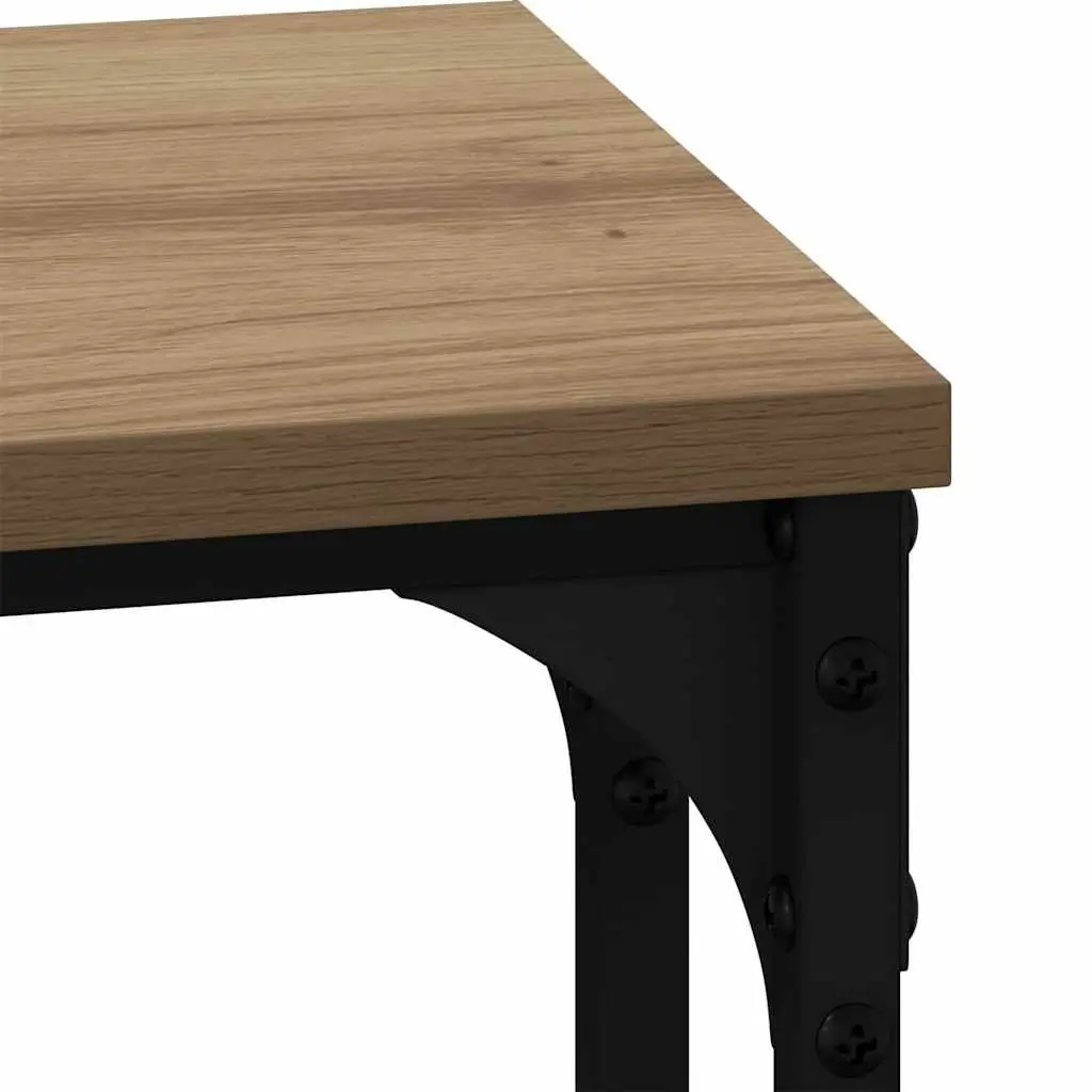 Nesting Coffee Table Set 3 Piece Industrial Style Compact Storage
