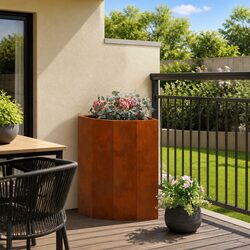 Stylish 30x30x50cm Corner Planter for Gardens and Patios