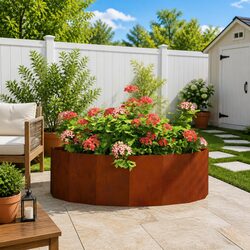 Elevate Your Outdoor Space with This Half Round Planter
